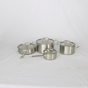 5PCS Cheap Kitchen Housewares Stainless Steel Cookware Sets